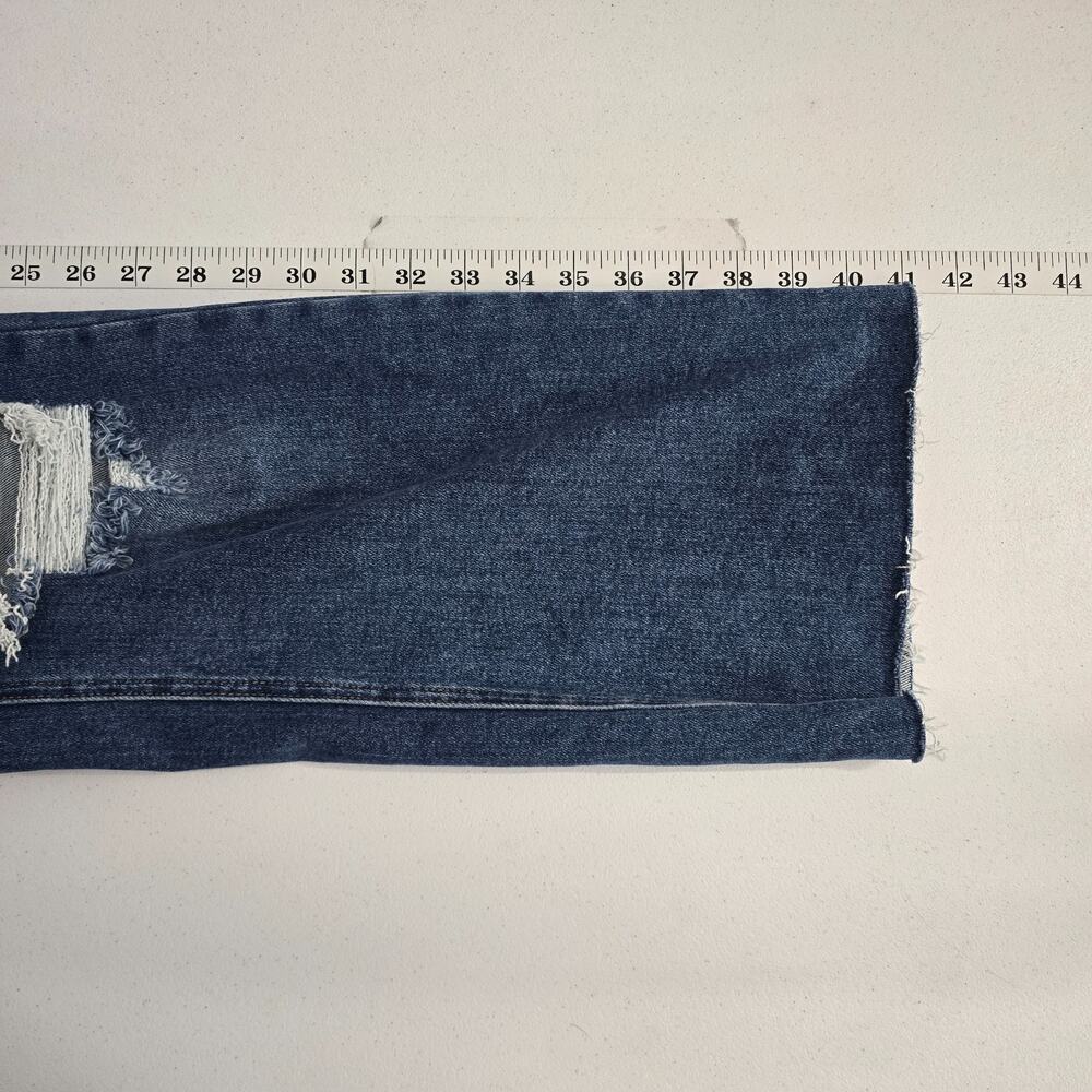 Women's Blue Distressed Skinny Jeans - Picture 5 of 12